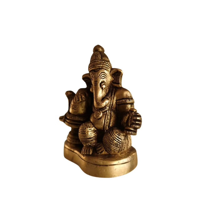 Brass of Lord Shiva and Ganesha Idol Together   Brass Ware