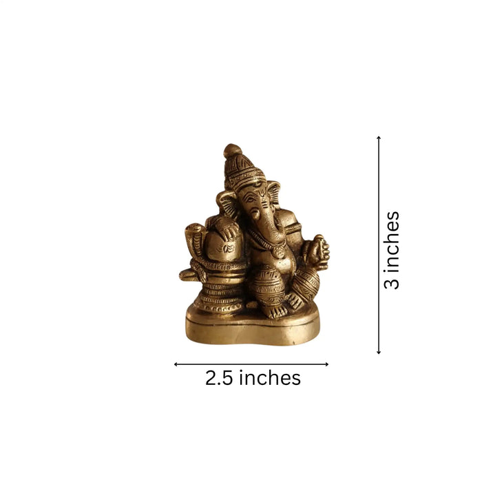 Brass of Lord Shiva and Ganesha Idol Together   Brass Ware