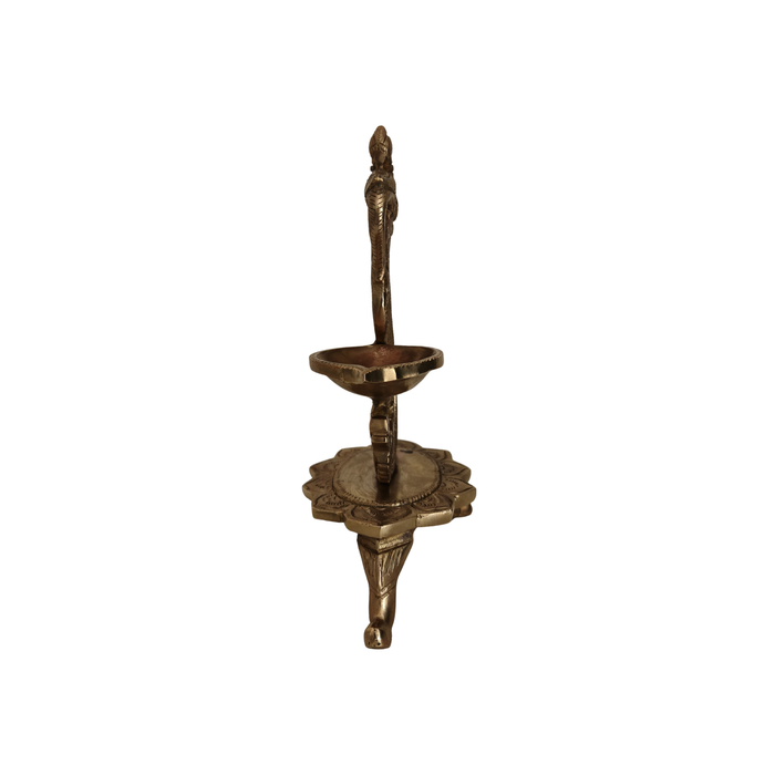Brass Peacock Oil Lamp Stand For Pooja Room And Home Decor   Oil Lamp Stand