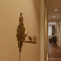 Decorative brass peacock hook for wall, made of solid brass.