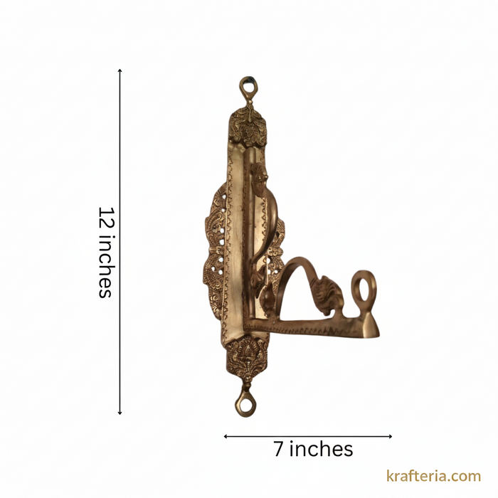 Decorative brass peacock hook, a unique wall hanging hook for home decor.