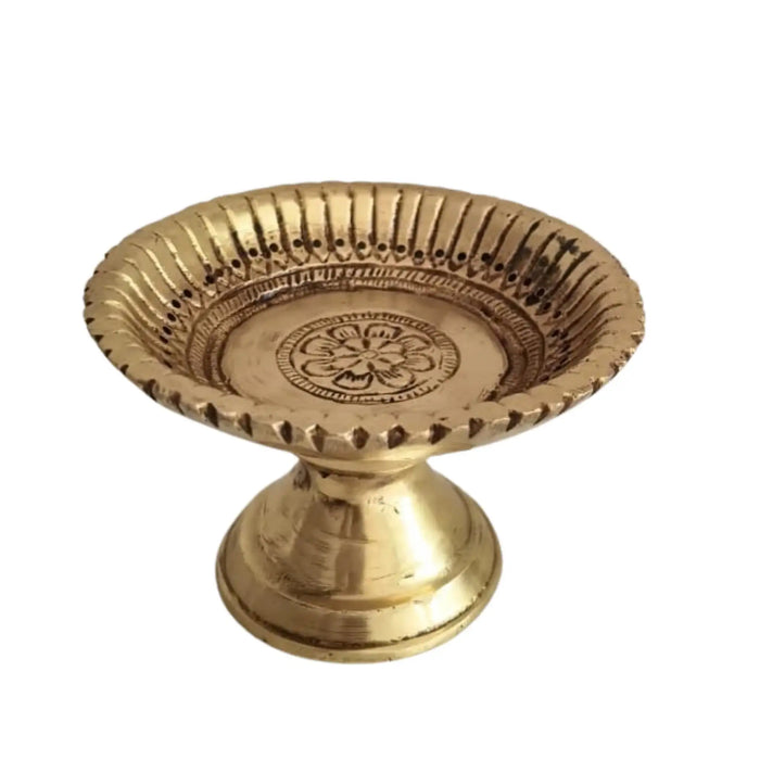 Brass Pooja Plate with Base – Multipurpose Plate   Brass Ware