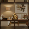 Antique brass Raghavendra Swamy statue, a divine idol for home decor.