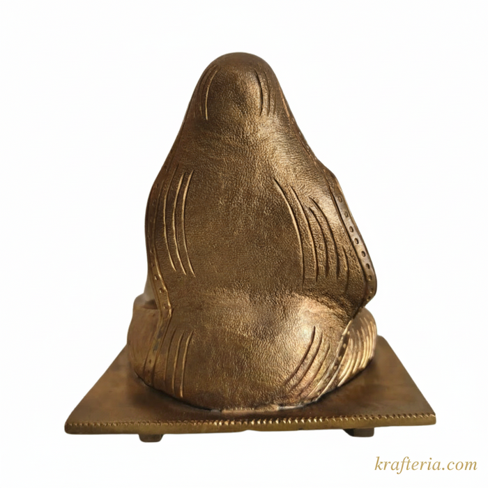 Antique brass Raghavendra Swamy statue, an exquisite home idol and brass artwork.
