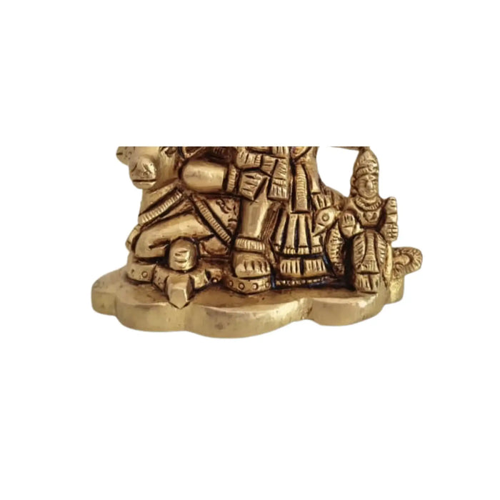Brass Shiva Parivar Idol on Nandi – Divine Family for Harmony and Protection   Brass Ware