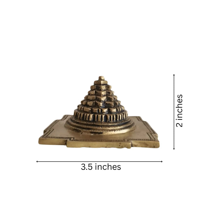 Solid brass Shree Chakra Meru, an auspicious pooja and vastu prosperity symbol.