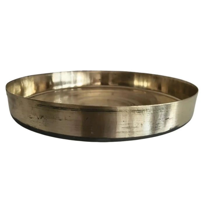 Solid brass aarti thali for temple use