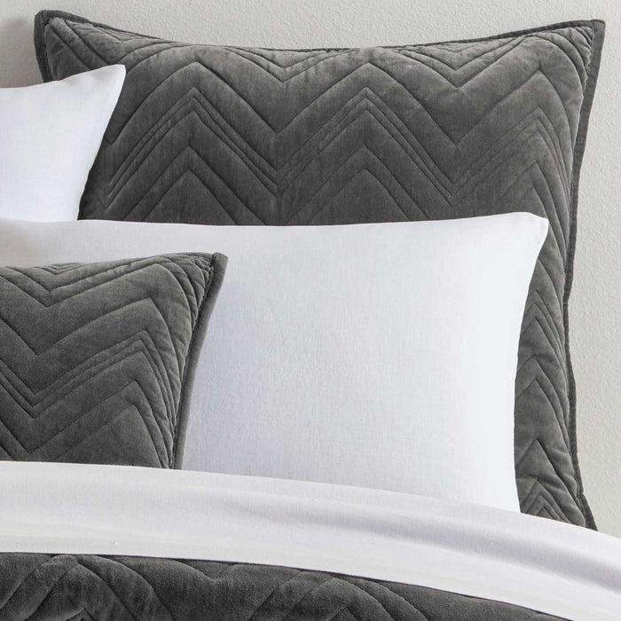 Brentwood Velvet Quilted Sham Sham By Annie Selke