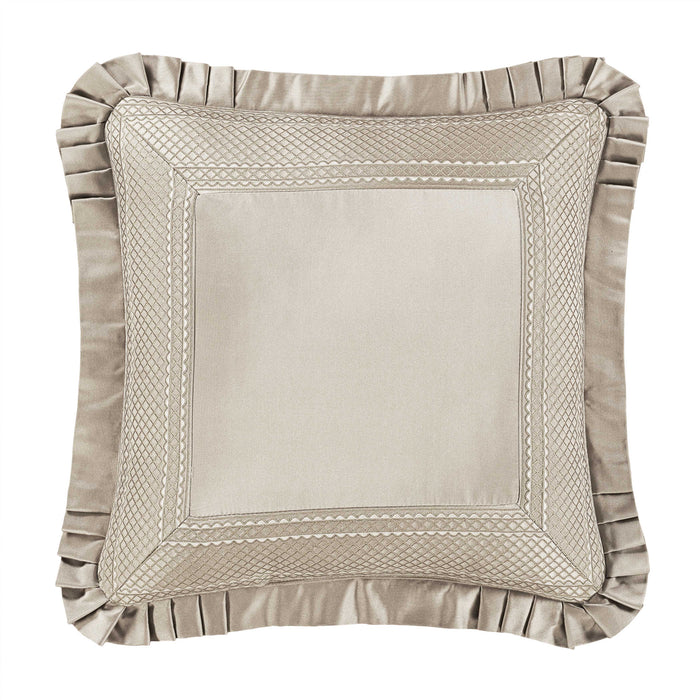 Brunello Flax Square Decorative Throw Pillow 20" x 20" Throw Pillows By J. Queen New York