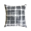 BRUSHED CHECK CHARCOAL CUSHION 50CM
