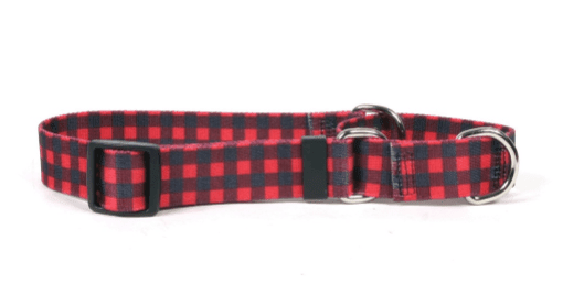 Buffalo Plaid Red Martingale Collar