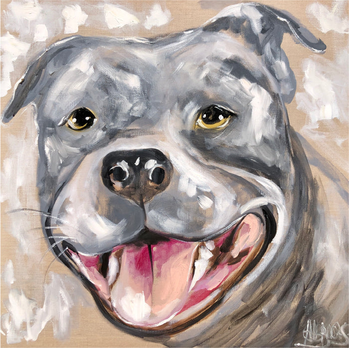 Bully Smiles Dog Coaster - Artist Lab