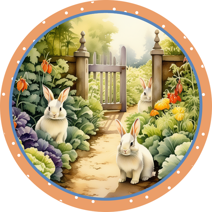 Bunny Spring Sign, Spring Sign, Wreath Attachment, Wreath Sign, Wreath Center