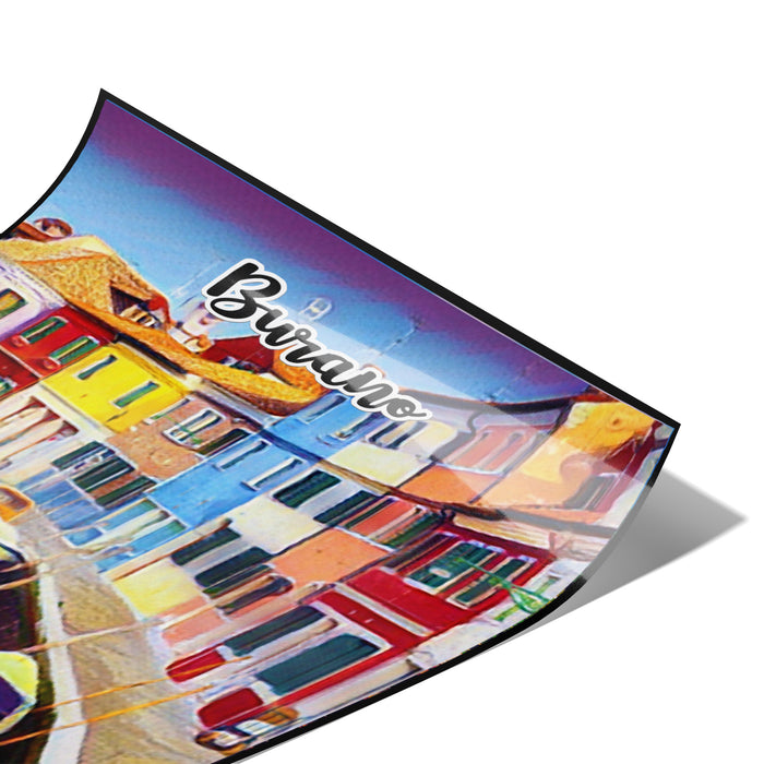Burano Italy Art Poster Painting 20" x 30"