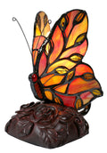 Butterfly Lamp Red - Mosaic Stained Glass - Leadlight