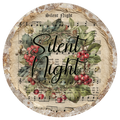 C129 Silent Night Sign, Holiday Sign, Wreath Attachment