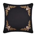 Calabria Black Square Decorative Throw Pillow 18" x 18" Throw Pillows By J. Queen New York