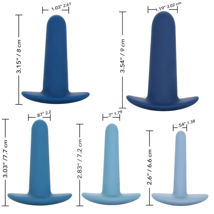 They-ology Wearable Anal Trainer Set 5-Piece - Blue - Probe
