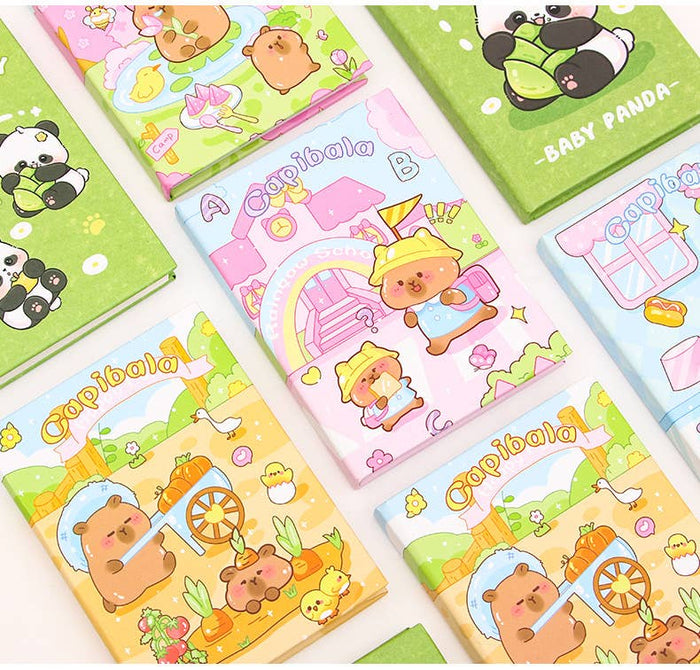 Capybara Mini Blank Notebook Journal Blank Note Stationery