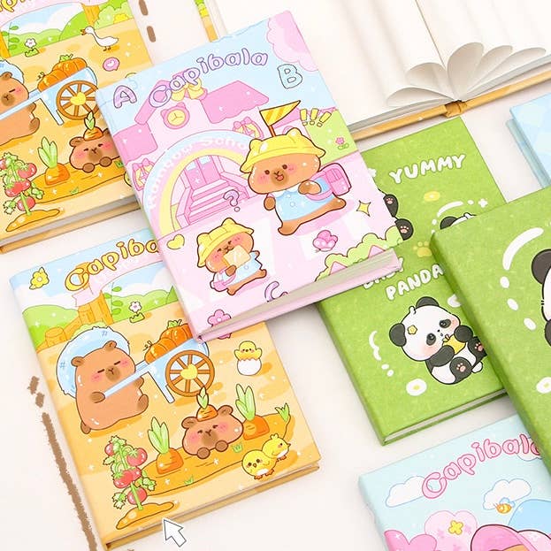 Capybara Mini Blank Notebook Journal Blank Note Stationery