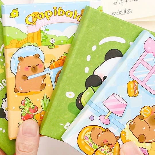 Capybara Mini Blank Notebook Journal Blank Note Stationery