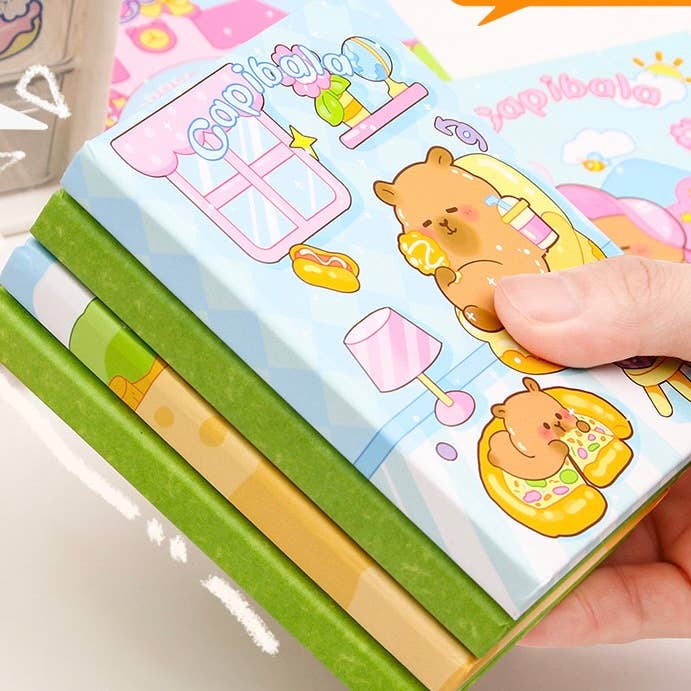 Capybara Mini Blank Notebook Journal Blank Note Stationery