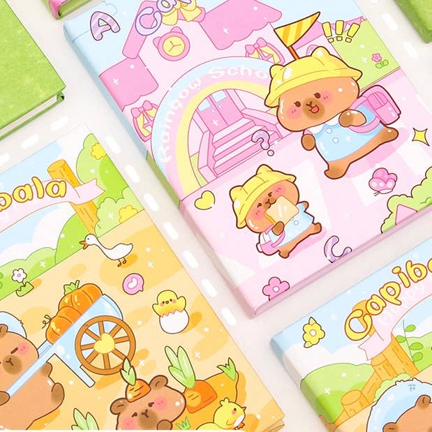 Capybara Mini Blank Notebook Journal Blank Note Stationery