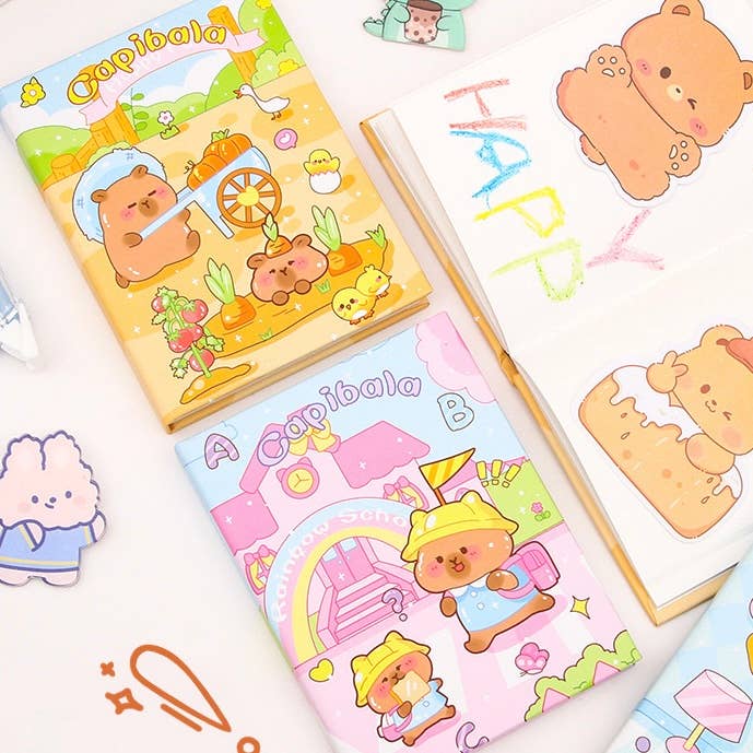 Capybara Mini Blank Notebook Journal Blank Note Stationery
