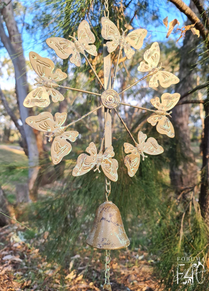 CAROUSEL WIND CHIME - BUTTERFLY - GREEN
