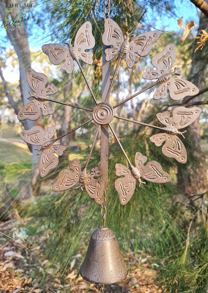 CAROUSEL WIND CHIME - BUTTERFLY - RUST