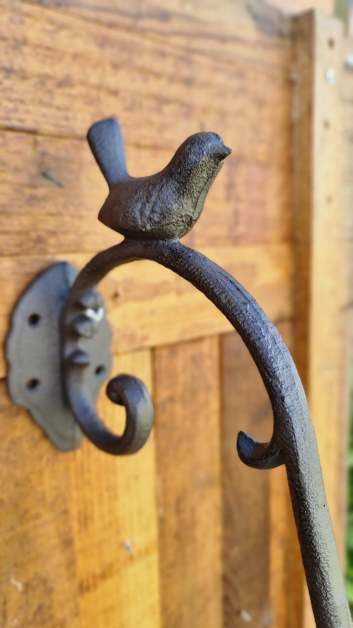 CAST IRON - ORNATE BIRD WALL HOOK