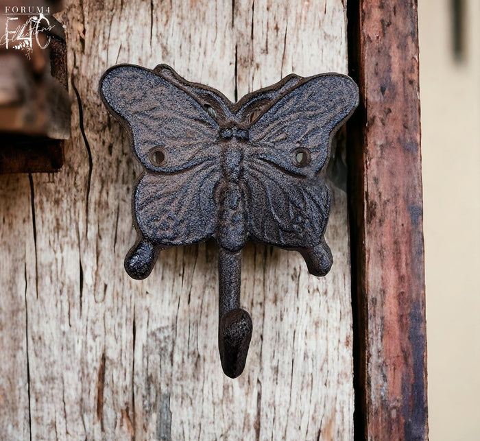 CAST IRON SINGLE BUTTERFLY HOOK