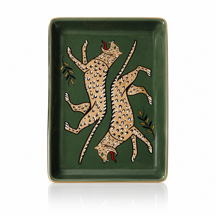 Ceramic Tray –  Duo Leopard