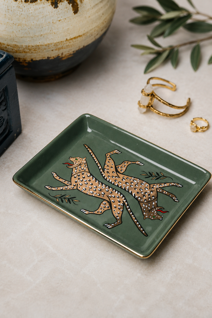 Ceramic Tray –  Duo Leopard