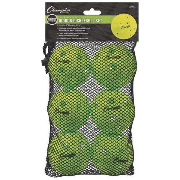 Champion Sports USAPA Injection Molded Indoor Pickleball PB6IMISET