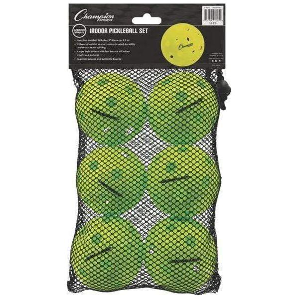 Champion Sports USAPA Injection Molded Indoor Pickleball PB6IMISET