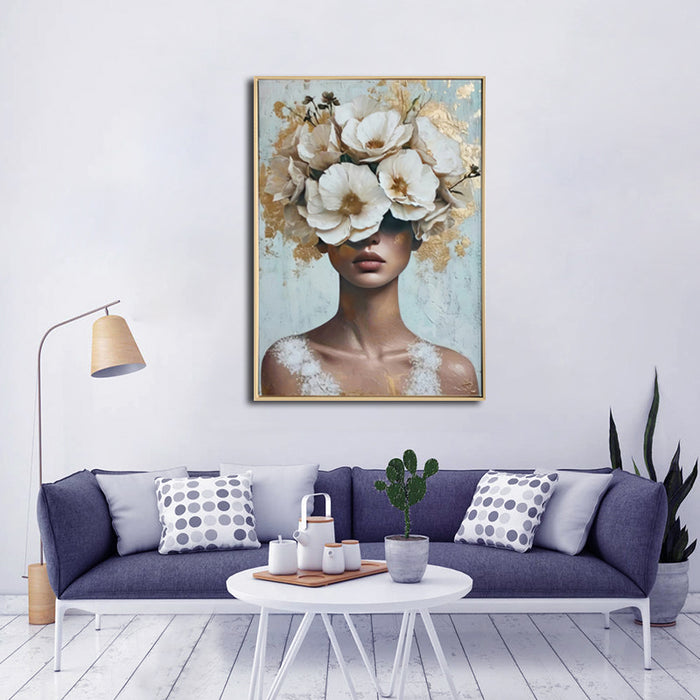 CHARLOTTE FLORAL - BRUSHED FRAMED CANVAS