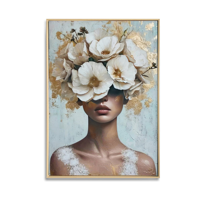 CHARLOTTE FLORAL - BRUSHED FRAMED CANVAS