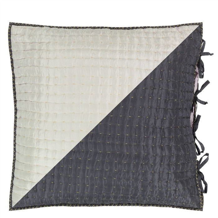 Chenevard Silver & Slate Euro Pillow Sham Euro Sham By Designers Guild