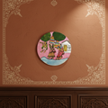 Cheriyal Bathukamma Festival Painting depicting round village life, wall decor.