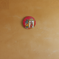 Cheriyal Radha Krishna Doorway Wall Art – Hand-Painted Round Design   wall decor