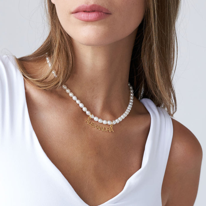 Chiara Pearl Name Necklace