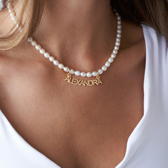 Chiara Pearl Name Necklace
