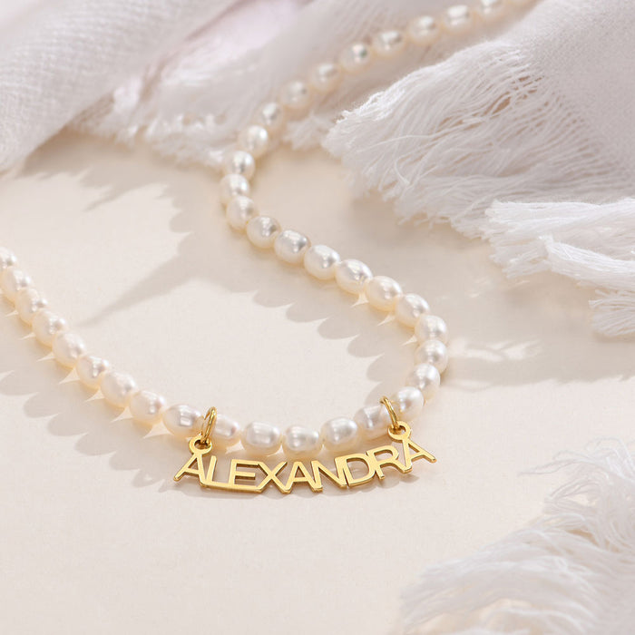 Chiara Pearl Name Necklace