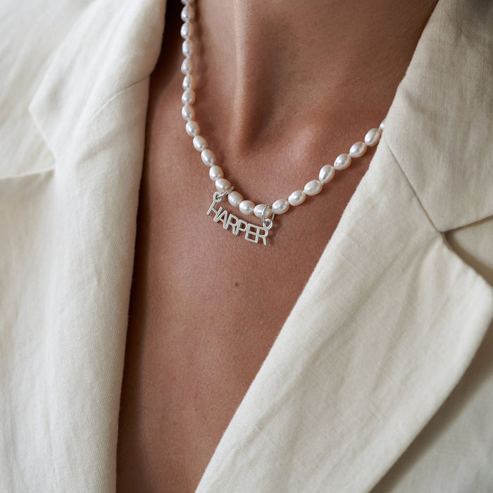 Chiara Pearl Name Necklace