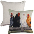 CHICKEN FRIENDS LINEN CUSHION 50 X 50
