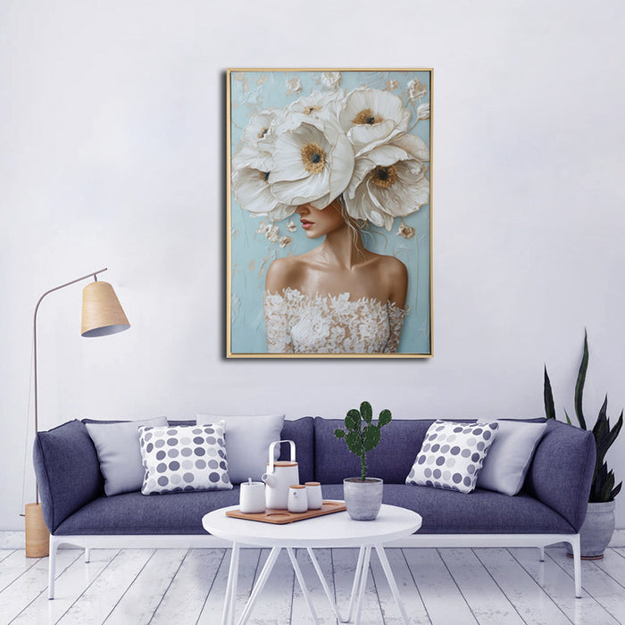 CHLOE FLORAL - BRUSHED FRAMED CANVAS