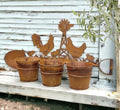 CHOOKS ON A FARM RUSTY SHOVEL WALL PLANTER