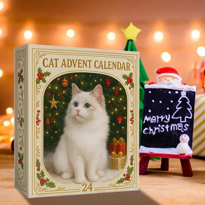 Christmas Gift 2025 Cat Advent Calendar - 24 Acrylic Kitten Ornaments Christmas Countdown