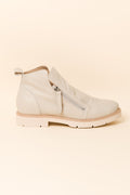 Clara Grey Leather Zip Boot
